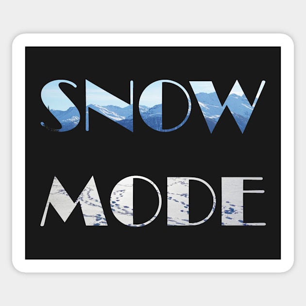 Snow Mode winter snow and mountain lover Sticker by Artstastic